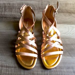 Marc Fisher Rose Gold Gladiator Sandals